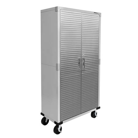 seville garage metal rolling storage cabinet shelving stainless steel doors|Seville Classics UltraHD Solid Steel Rolling Lockable Metal .